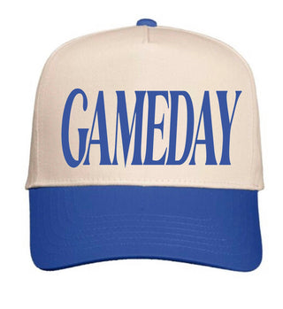 Gameday two toned hat football Otto 5 panel ball cap Natural/Royal 