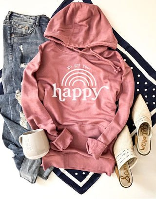 Go get your happy french terry hoodie Fall French Terry hoodie Lane seven and cotton heritage French Terry raglans 