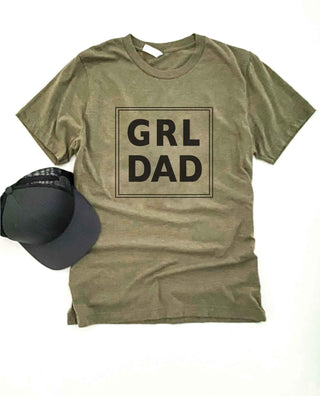 Grl dad tee Short sleeve men’s tee Bella Canvas 3001 heather olive 