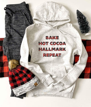 Hallmark repeat hoodie Holiday hoodie Lane seven unisex hoodie oatmeal 