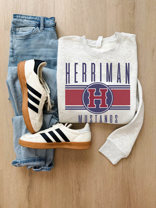 Herriman Mustangs logo sweatshirt