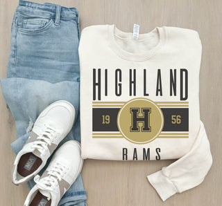 Highland Rams logo basic sweatshirt