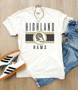 Highland Rams logo heavyweight tee