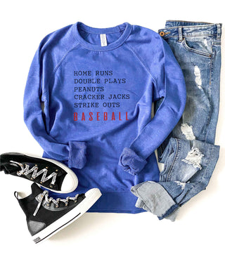 Homeruns double plays french terry raglan sweatshirt Baseball french Terry raglan Lane seven French Terry raglan 