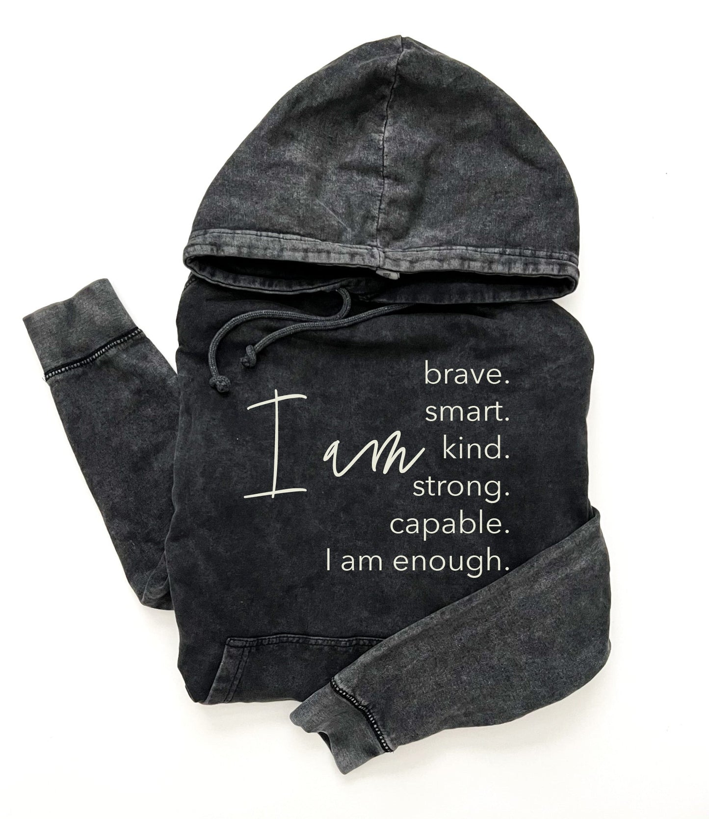 I am vintage wash hoodie Affirmation collection Lane Seven vintage hoodie 