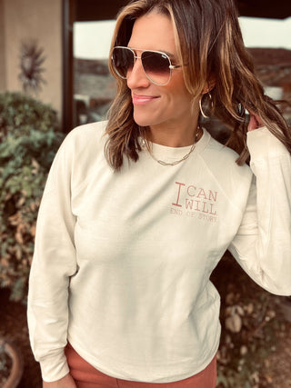 I can I will french terry sweatshirt Affirmation collection Independent Trading Co French Terry 