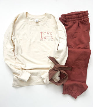 I can I will french terry sweatshirt Affirmation collection Independent Trading Co French Terry 