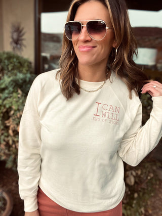 I can I will french terry sweatshirt Affirmation collection Independent Trading Co French Terry 