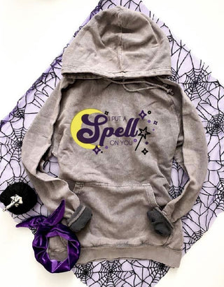 I put a spell on you vintage wash hoodie Halloween hoodie Lane Seven vintage hoodie 