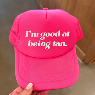 I'm good at being tan foam trucker hat Hat Buck wholesale foam trucker 