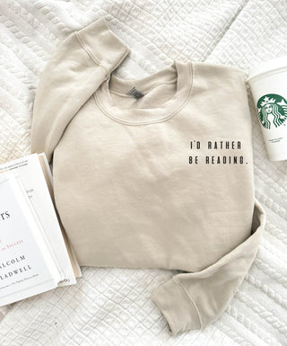 I'd rather be reading softstyle sweatshirt Book club Gildan softstyle(sf000) 