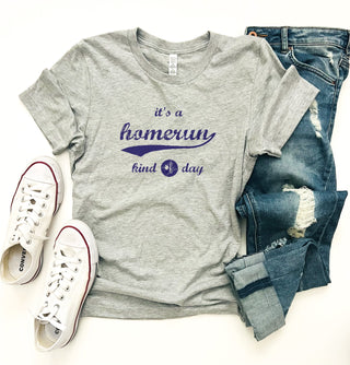 It's a homerun kind of day tee Short sleeve baseball tee Bella Canvas 3001 athletic Heather 
