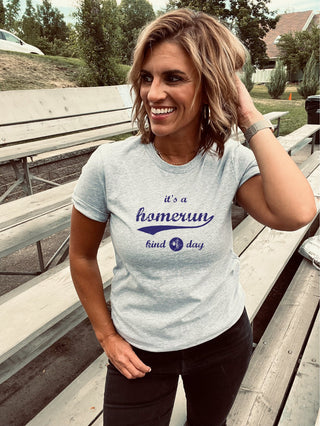 It's a homerun kind of day tee Short sleeve baseball tee Bella Canvas 3001 athletic Heather 