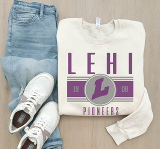 Lehi Pioneers logo basic sweatshirt