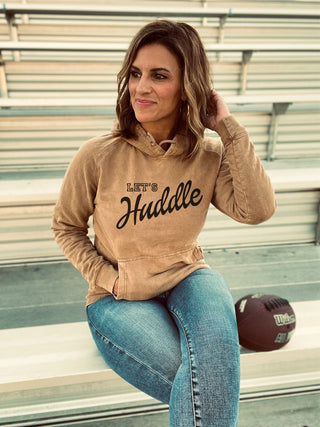 Let's huddle unisex vintage wash hoodie Football hoodie Lane Seven vintage hoodie 