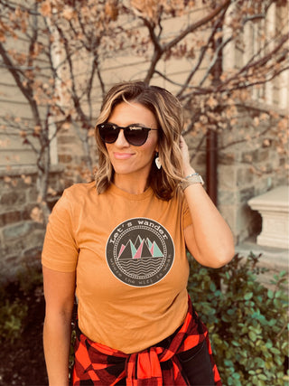 Let's wander where the wifi is weak tee Short sleeve camping tee Bella Canvas 3001 and Lane seven deluxe tee XS Meerkat 