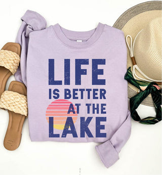 Life is better at the lake fleece sweatshirt