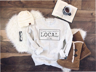Local license sweatshirt- Alabama, Alaska, Arizona, Arkansas, California, Colorado, Connecticut, State sweatshirt Lane seven unisex sweatshirt 