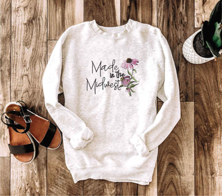 Made in the midwest crewneck sweatshirt Miscellaneous sweatshirt Lane seven unisex sweatshirt oatmeal 