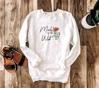Made in the West crewneck sweatshirt Miscellaneous sweatshirt Lane seven unisex sweatshirt oatmeal 