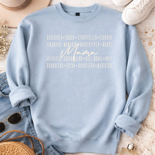 Mama Words Sweatshirt Graphic Design Sweatshirt Gildan 