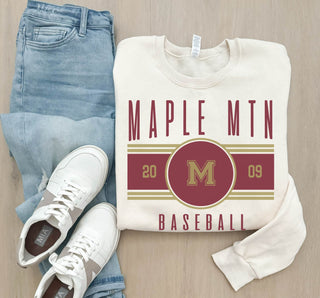 Maple Mountain baseball logo basic sweatshirt