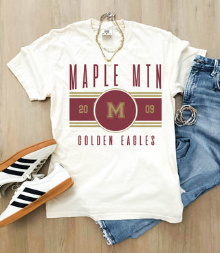 Maple Mountain logo comfort colors tee