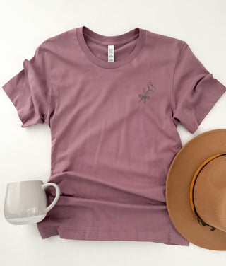 Maybe she is a wildflower double print tee Spring Bella Canvas 3001 