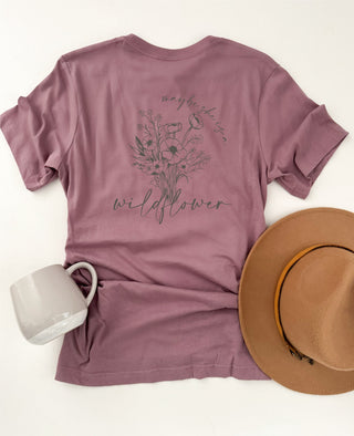 Maybe she is a wildflower double print tee Spring Bella Canvas 3001 
