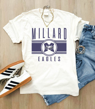 Millard Eagles logo heavyweight tee