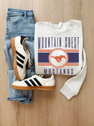 Mountain Crest Mustangs logo sweatshirt