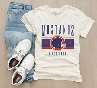 Herriman Mustangs helmet logo tee