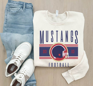 Herriman Mustangs helmet logo basic sweatshirt
