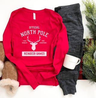 North Pole long sleeve tee Long sleeve holiday tee Next level unisex long sleeve 