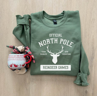 North pole softstyle sweatshirt Holiday sweatshirt Gildan 18000 sweatshirt 