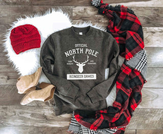North Pole sweatshirt- October special October special holiday sweatshirt Lane seven unisex sweatshirt charcoal XS Charcoal 