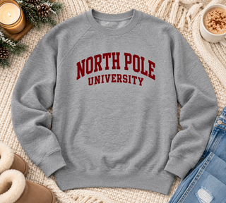 North Pole University French Terry Sweatshirt christmas Lane Seven 