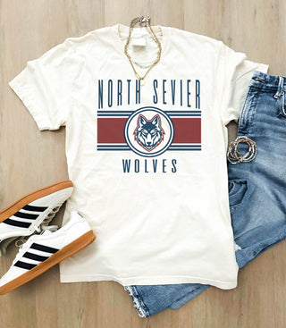 North Sevier Wolves logo heavyweight tee