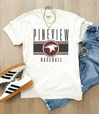Pineview Baseball logo heavyweight tee
