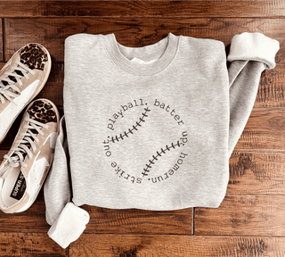 Playball batter up basic sweatshirt baseball Gildan 18000 sweatshirt 