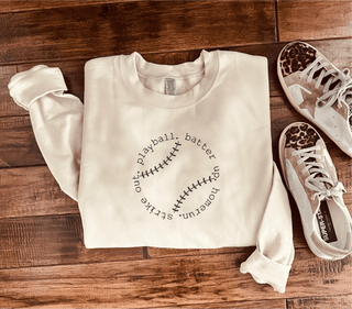 Playball batter up basic sweatshirt baseball Gildan 18000 sweatshirt 