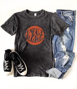 Proud mama basketball vintage wash tee Inspirational tee Lane seven vintage black tee 