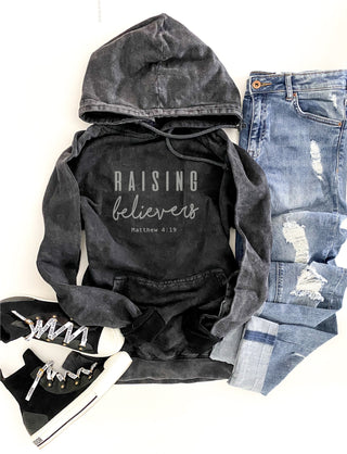 Raising believers Matthew 4:19 vintage wash hoodie Basketball hoodie Lane Seven vintage hoodie 