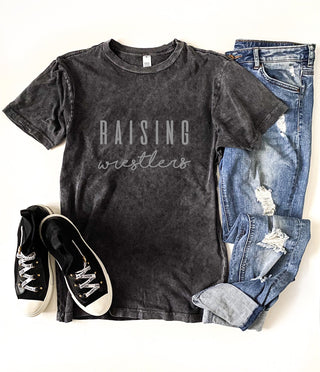 Raising wrestlers vintage wash tee Sports tee Lane seven vintage black tee 