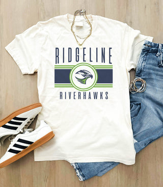 Ridgeline Riverhawks logo heavyweight tee