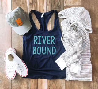 River bound racerback tank River racerback tank Next level 1533 tank navy 