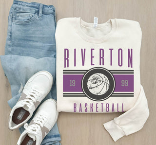 Riverton basketball logo basic sweatshirt