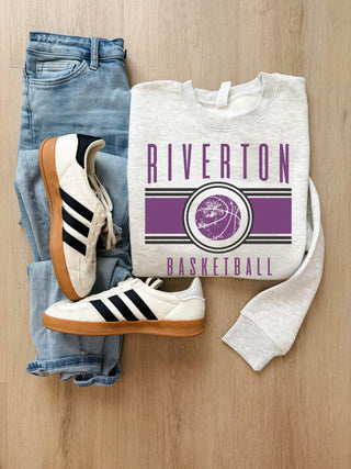 Riverton basketball logo sweatshirt