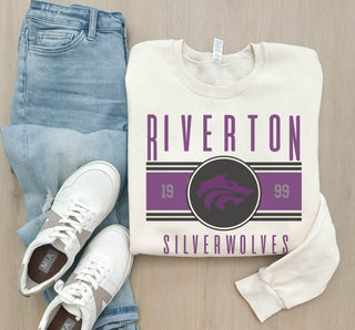 Riverton Silverwolves logo basic sweatshirt