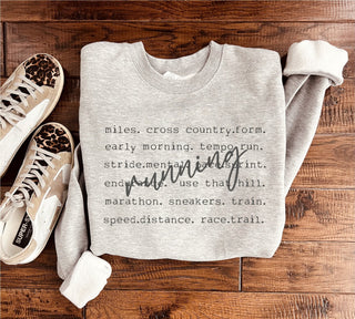 Running words basic sweatshirt Sports collection Gildan 18000 sweatshirt 